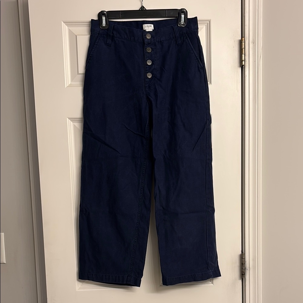 JCrew Wide Leg Navy Pants